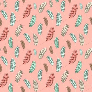 Bird feathers pattern.Easter pattern with feathers 스톡 일러스트