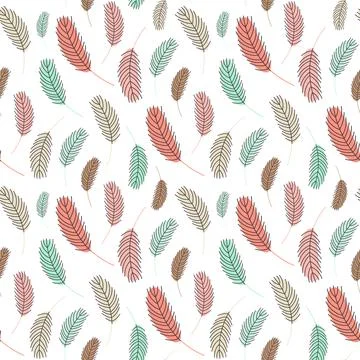 Bird feathers seamless pattern. Easter pattern Stockillustratie