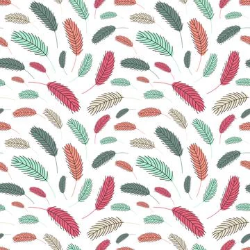 Bird feathers seamless pattern. Easter pattern 스톡 일러스트