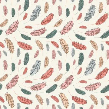 Bird feathers seamless pattern Illustrazione stock