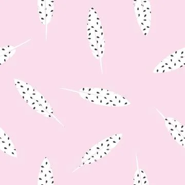 Bird Feathers seamless pattern texture design element Stock Illustration