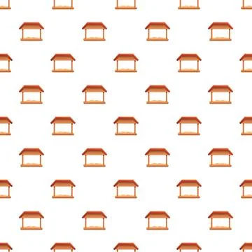 Bird feeder seamless pattern for nature related backgrounds Stock Illustration