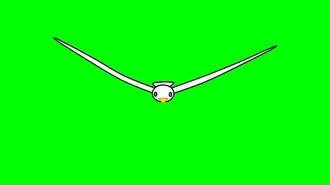 Bird flies above clouds sky, green screen Stock Footage 289212851