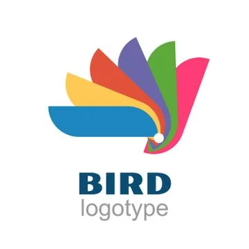 Bird in flight logo Illustrazione stock