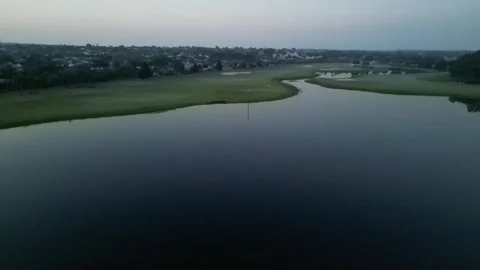 Bird in Flight over a Pond Stock Footage 291904321