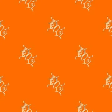 Bird flu virus pattern vector orange Illustrazione stock