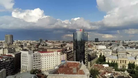 Bird fly close to drone camera slow motion Stock Footage 131217380