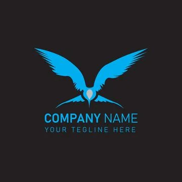 Bird Fly Logo Design Template Stock Illustration