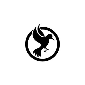 Bird fly  Logo Template vector illustration Stock Illustration