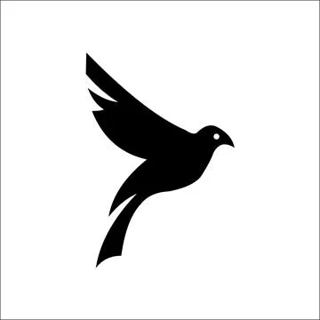 Bird fly logo vector silhouette Stock Illustration