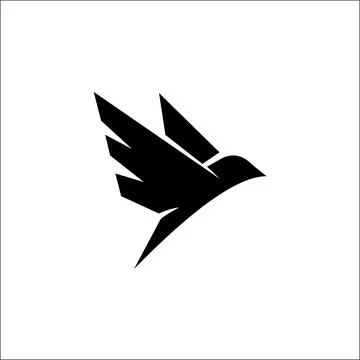 Bird fly logo vector silhouette Stock Illustration