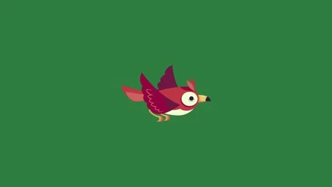 A bird flying in the air on green background and red green screen animated 스톡 동영상 335978377