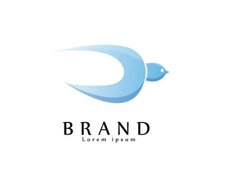 Bird flying logo Stock Illustration