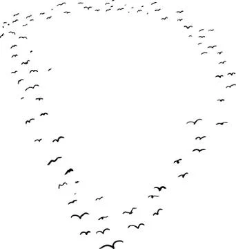 Bird Formation In D Stock Illustration
