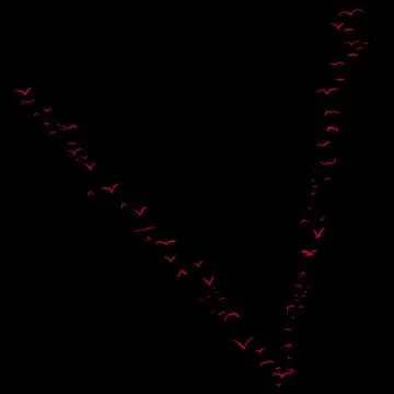 Bird Formation In V Stock Illustration