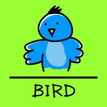 Bird hand-drawn style. Stock Illustration