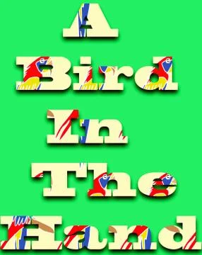 A Bird In The Hand Pattern Text イラスト素材