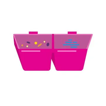 Bird hanging feeder icon in flat style Stock Illustration