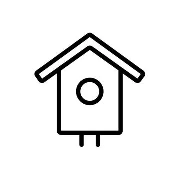 Bird house Icon vector. Isolated contour symbol illustration 스톡 일러스트