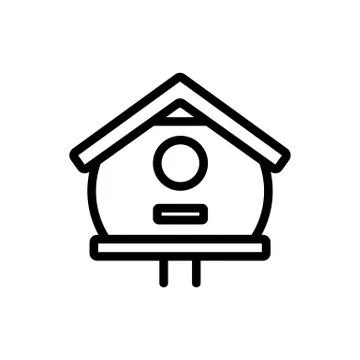Bird house Icon vector. Isolated contour symbol illustration Stock Illustration