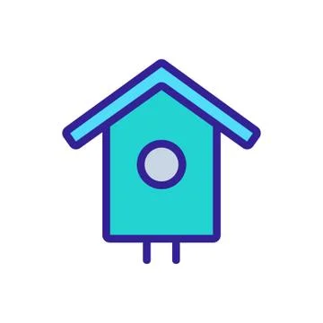 Bird house Icon vector. Isolated contour symbol illustration Stock Illustration