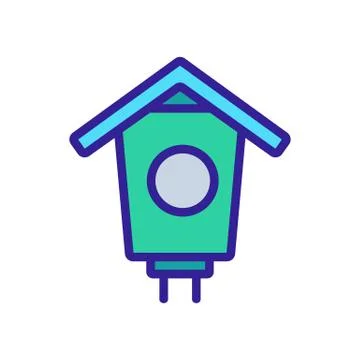 Bird house Icon vector. Isolated contour symbol illustration Stock Illustration