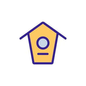 Bird house Icon vector. Isolated contour symbol illustration 스톡 일러스트