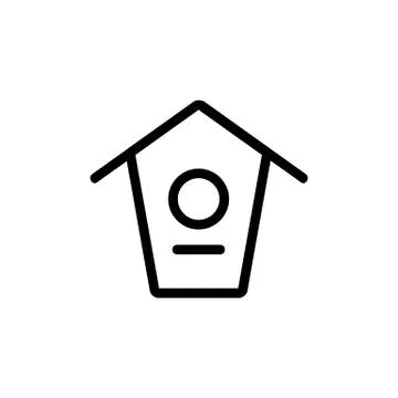 Bird house Icon vector. Isolated contour symbol illustration Stock Illustration