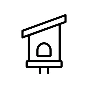 Bird house Icon vector. Isolated contour symbol illustration 스톡 일러스트
