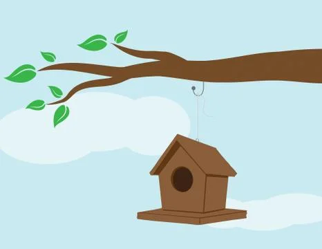 Bird house Illustrazione stock