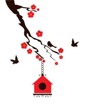 Bird House Stock-Illustration