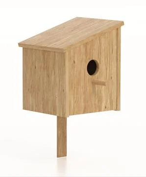 Bird house isolated on white background. 3D illustration Stock Illustration