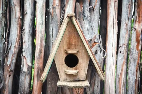 Bird house nesting Stock Photos
