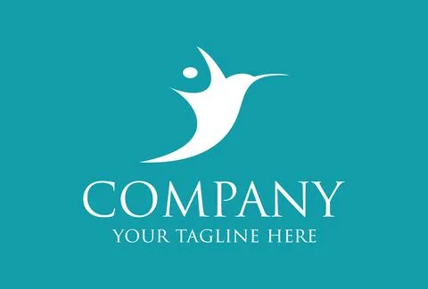 Bird hummingbird logo vector icon template	 Illustrazione stock