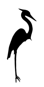 Bird ibis vector silhouette illustration isolated on white Stock Illustration