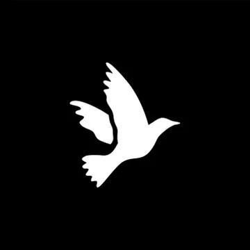 Bird Icon On Black Background. Black Flat Style Vector Illustration Stock Illustration