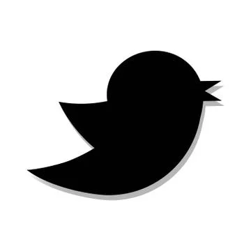 Bird icon flat style isolated on white background. EPS 10 vector. Stock Illustration