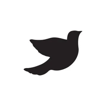 Bird Icon In Flat Style Vector For Apps, UI, Websites. Black Icon Vector Illu Illustrazione stock