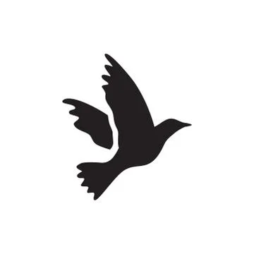 Bird Icon In Flat Style Vector For Apps, UI, Websites. Black Icon Vector Illu Illustrazione stock
