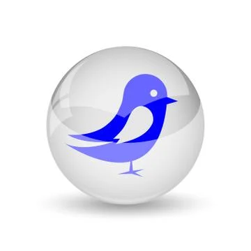 Bird icon. Internet button on white background.. Stock Illustration