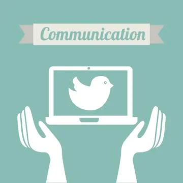 Bird icon over blue background. vector illustration Stockillustratie