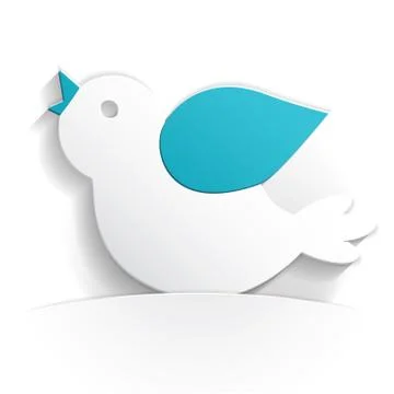 Bird icon paper Stock Illustration