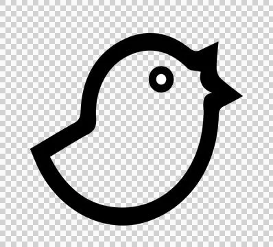 Bird icon shape graphic plain clipart symbol Stock Illustration