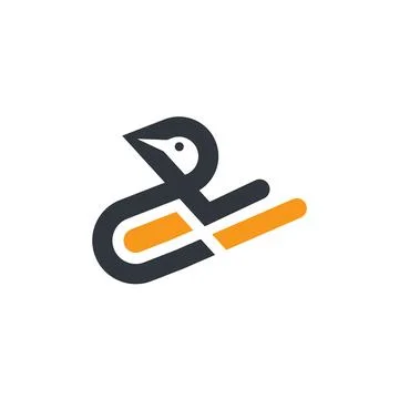 Bird icon vector dp letter concept design illustration Illustrazione stock