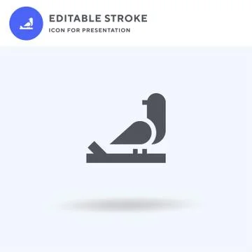 Bird icon vector, filled flat sign, solid pictogram isolated on white, logo i Illustrazione stock