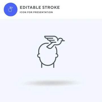 Bird icon vector, filled flat sign, solid pictogram isolated on white, logo i Stock Illustration