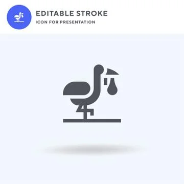 Bird icon vector, filled flat sign, solid pictogram isolated on white, logo Stock Illustration