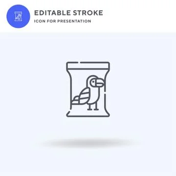 Bird icon vector, filled flat sign, solid pictogram isolated on white, logo Stock Illustration