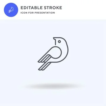 Bird icon vector, filled flat sign, solid pictogram isolated on white, logo Stock Illustration