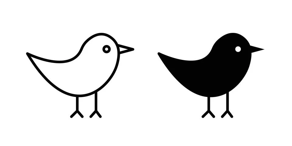 Bird icon vector, symbol, logo illustrations Stock Illustration